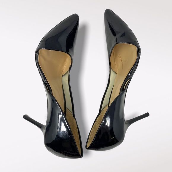 Expression |  Black and Clear Pointed Toe Pumps - Picture 6 of 9